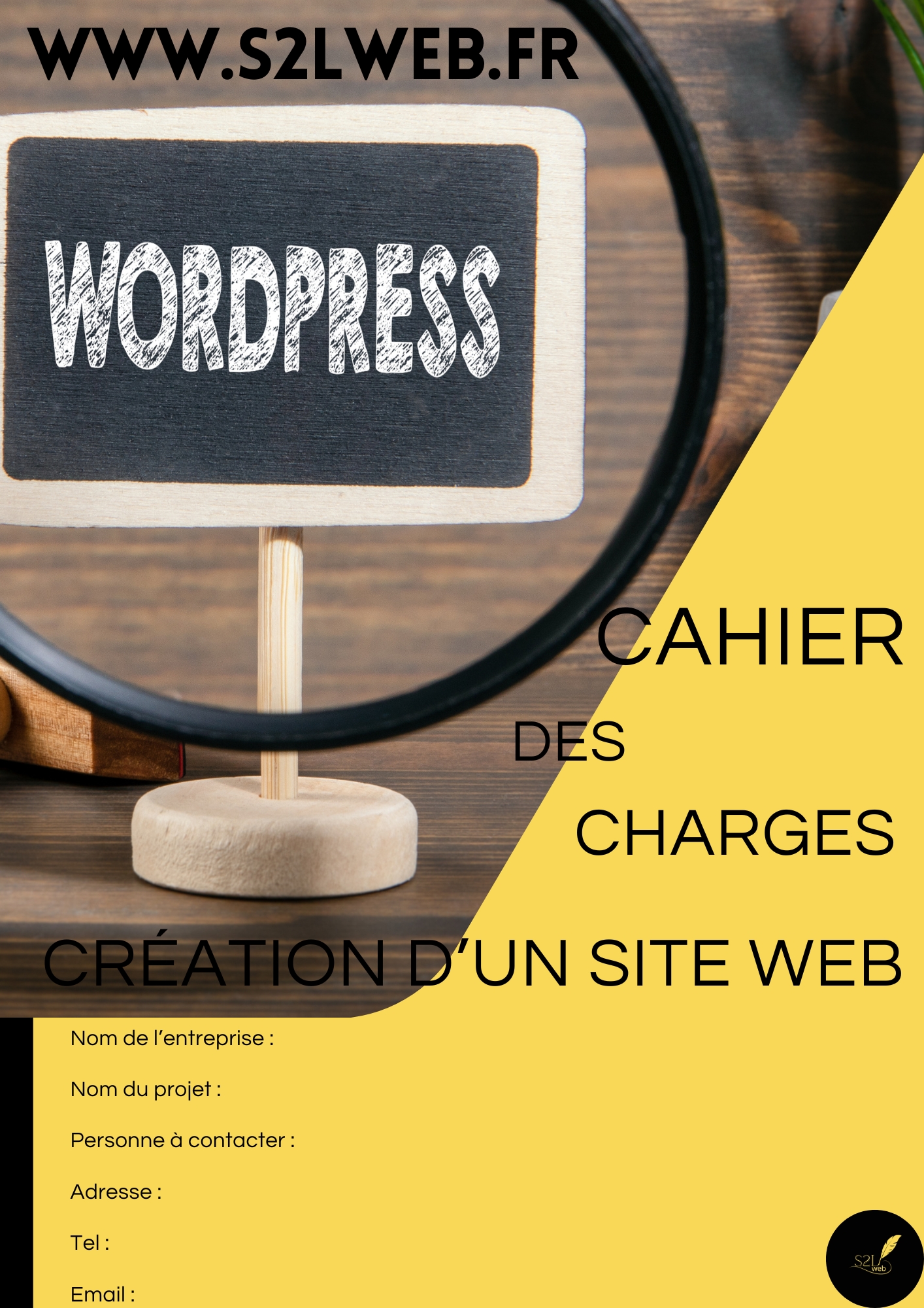 Cahier des charges S2Lweb pour la conception de votre site web